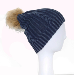 Wholesale Customized 100% Acrylic Simply Jacquard Cuffed Knitted Winter Beanie Hat 
