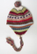 Acrylic Knitted New Beautiful Ladies Hat with Ear Jacquard Colorful hat with POM