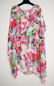 Latest design spring summer new custom-made flower printed shawls fashion sequins women cape shawl